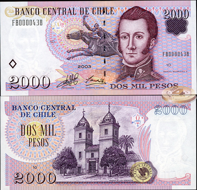 Чили. 2000 песо (Unc) 2003