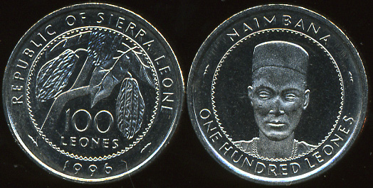 Сьерра Леоне. 100 леоне. 1996 (Unc)