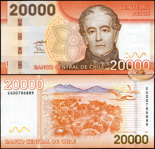 Чили. 20000 песо (Unc) 2010