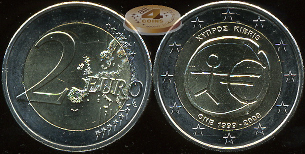 Кипр. 2 евро. 2009 (Unc. Биметалл)