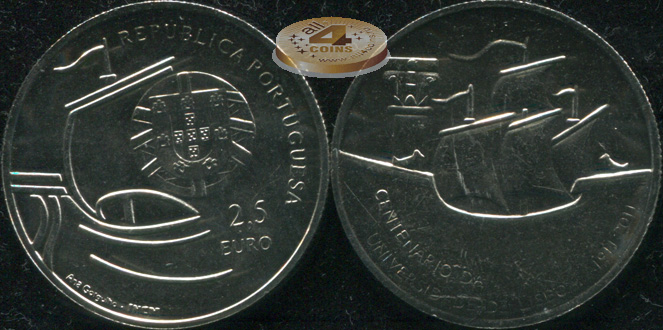 Португалия. 2.5 евро. 2011 (Unc)