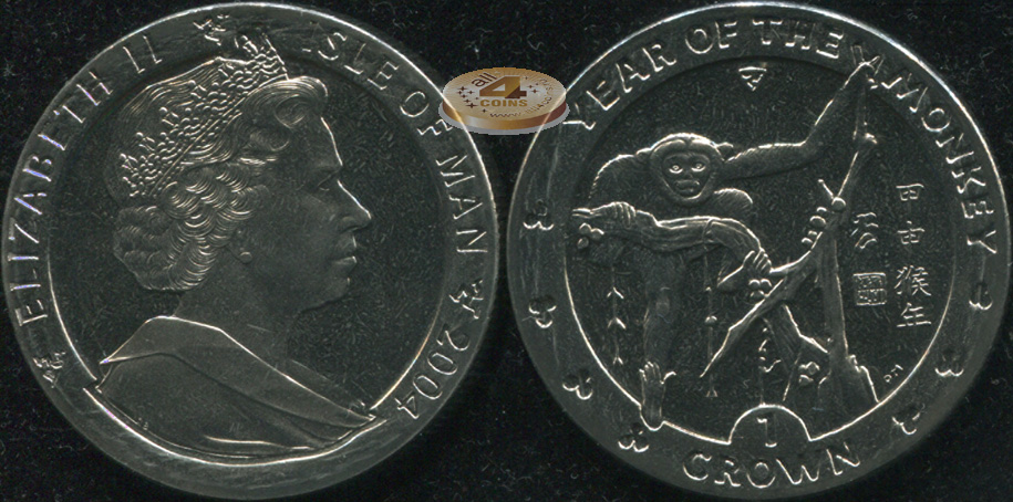 Остров Мэн. 1 крона. 2004 (Unc)