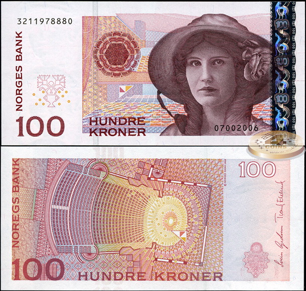 Норвегия. 100 крон (Unc) 2006
