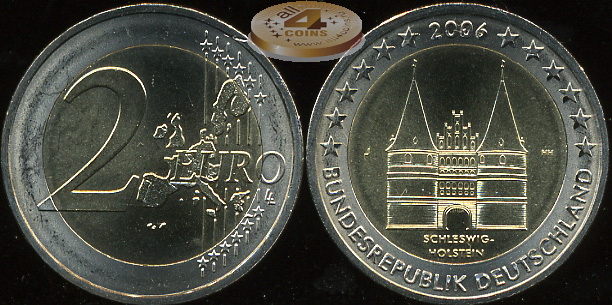 Германия. 2 евро. 2006.J (Unc. Биметалл)