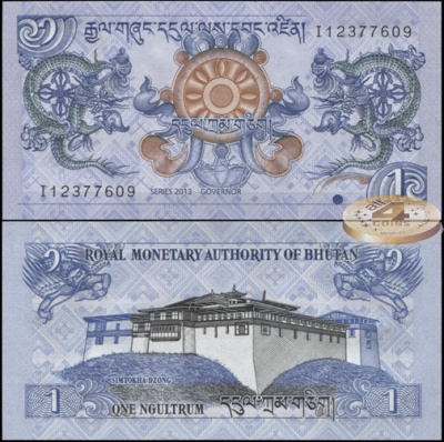 Бутан. 1 нгултрум (Unc. Hybrid) 2013
