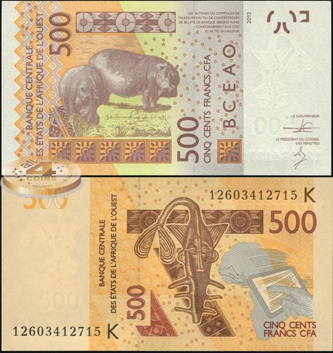 Сенегал (КФА Запад). 500 франков (Unc) 2012