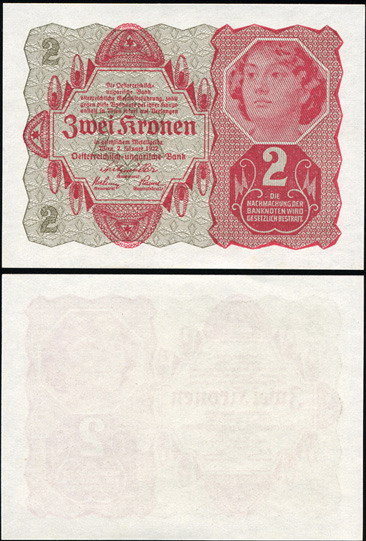 Австро-Венгрия. 2 кроны (Unc) 1922