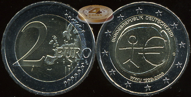Германия. 2 евро. 2009 G (Unc. Биметалл)