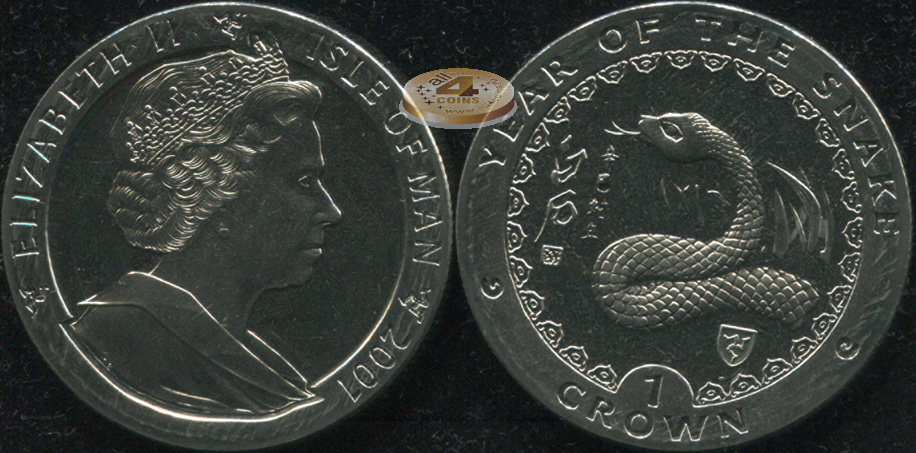 Остров Мэн. 1 крона. 2001 (Unc)