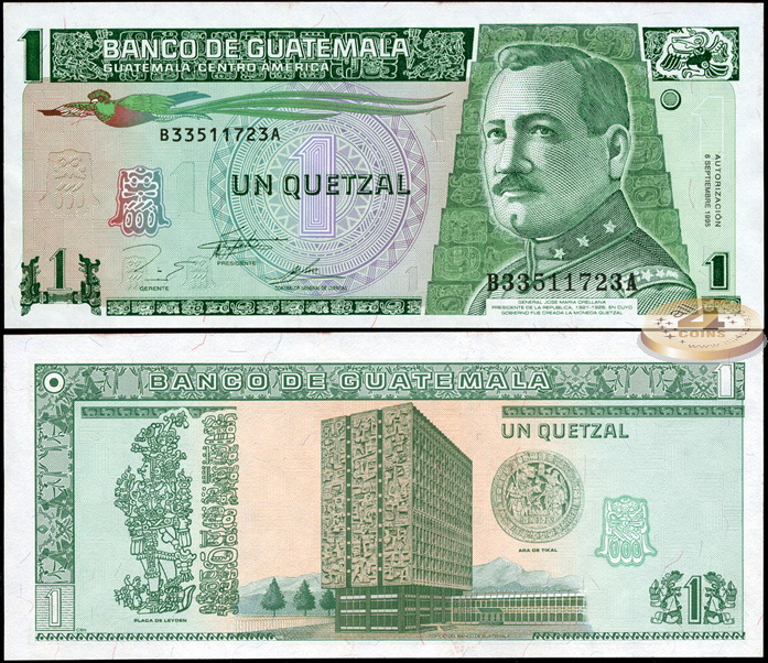 Гватемала. 1 кетсаль (Unc) 1995