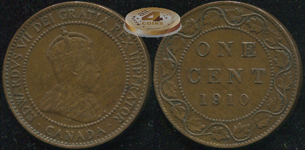 Канада. 1 цент. 1910 (VF)