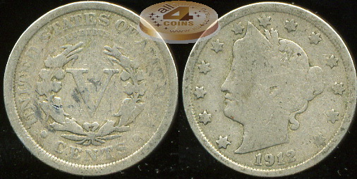 США. 5 центов. 1912 (VG)
