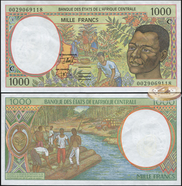 Конго Респ. (КФА Центр). 1000 франков (Unc) 2000
