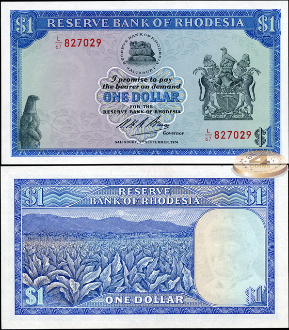 Родезия. 1 доллар (Unc) 1974