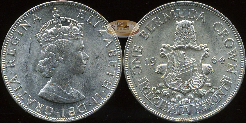 Бермудские о-ва. 1 крона. 1964 (Unc. Серебро)