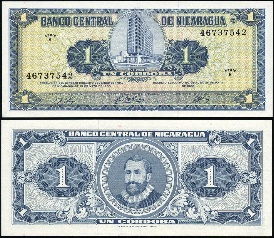 Никарагуа. 1 кордоба (Unc) 1968
