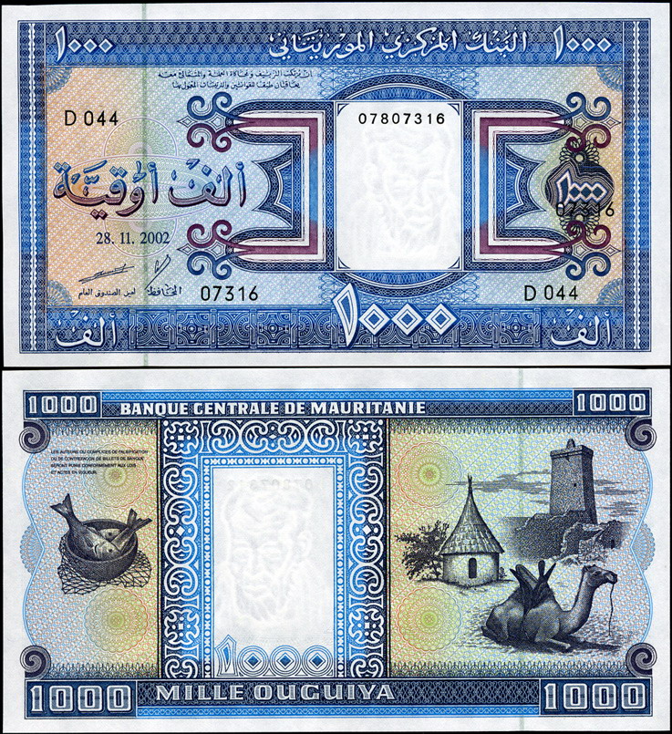 Мавритания. 1000 угий (Unc) 2002