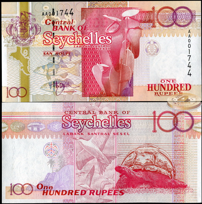 Сейшельские острова. 100 рупий (Unc) 1998