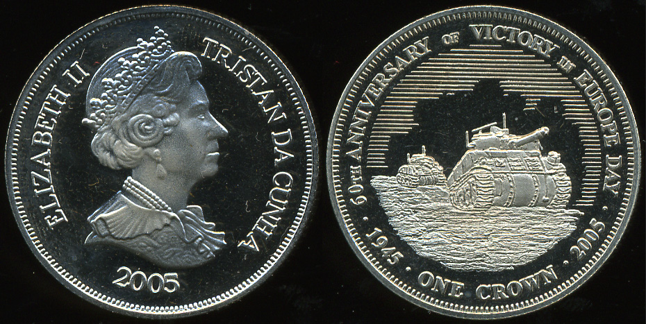 Тристан-да-Кунья. 1 крона. 2005 (Unc)