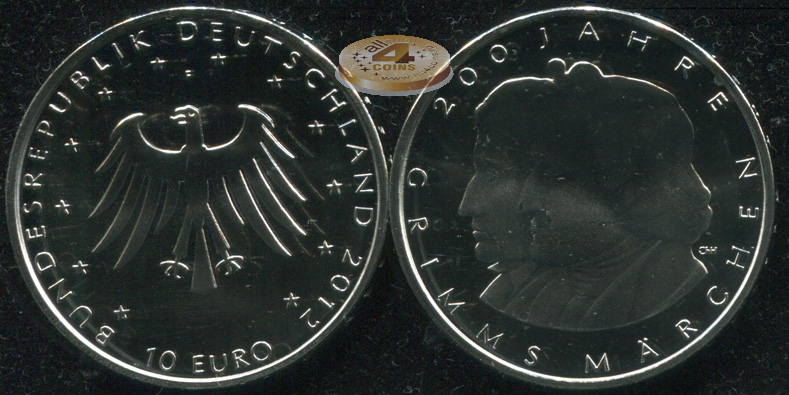Германия. 10 евро. 2012 (Proof-Like)