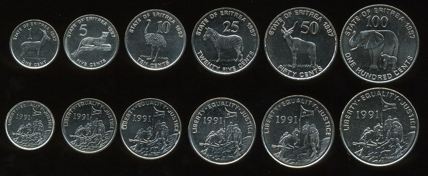 Эритрея. Набор №1 (6 монет) 1997