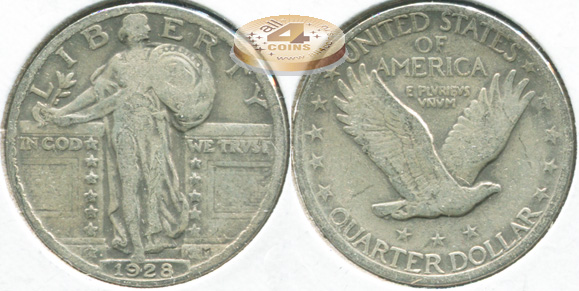 США. 25 центов (Квотер). 1928 (F. Серебро)
