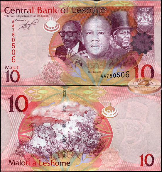 Лесото. 10 малоти (Unc) 2011