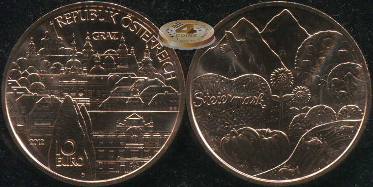 Австрия. 10 евро. 2012 (Unc)