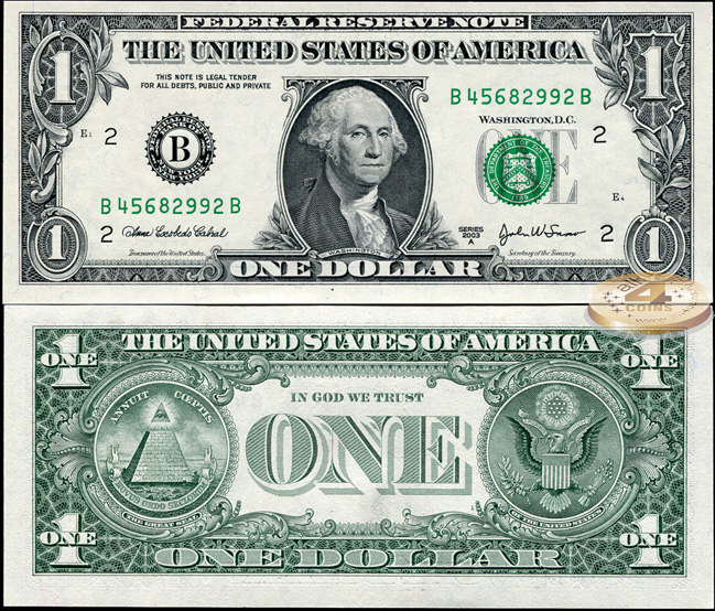 США. 1 доллар (Unc) 2003A.B