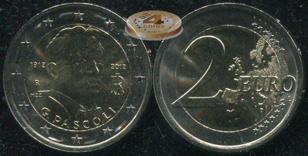 Италия. 2 евро. 2012 (Unc. Биметалл)