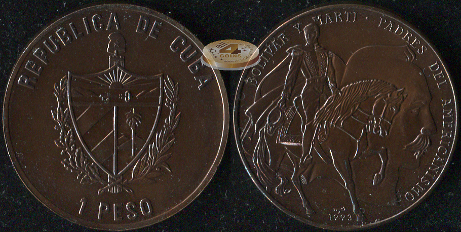 Куба. 1 песо. 1993 (Unc)