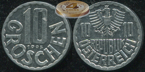 Австрия. 10 грошенов. 1995 (Unc)