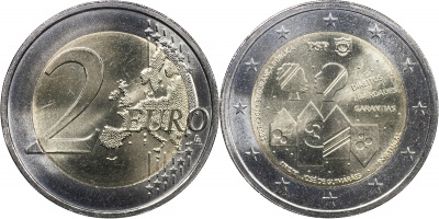 Португалия Монета 2 евро. 2017 (Unc. Биметалл) 150 лет Полиции общественной безопасности