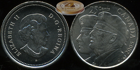 Канада. 25 центов. 2005 (Unc)