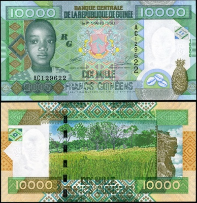 Гвинея. 10000 франков (Unc) 2007