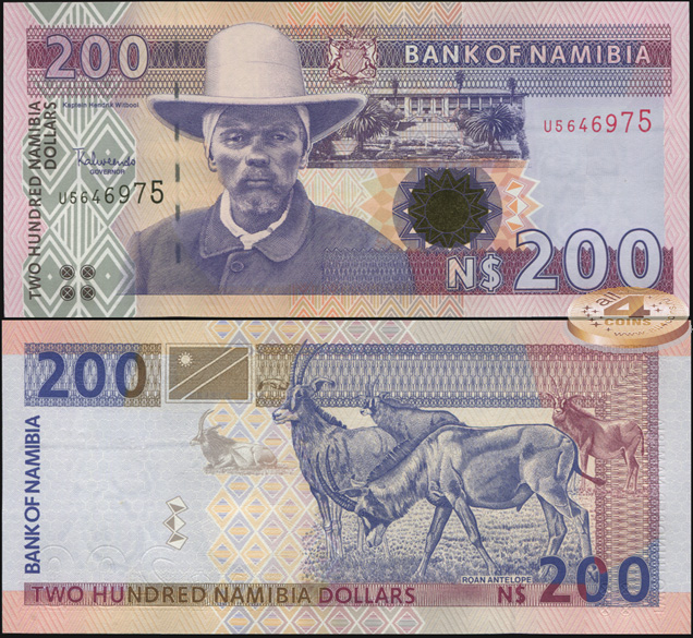 Намибия. 200 долларов (Unc) 2001