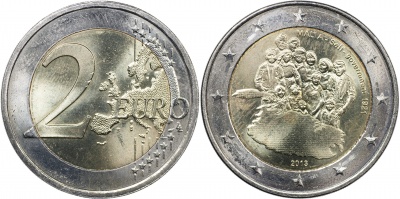 Мальта Монета 2 евро. 2013 (Unc. Биметалл) Собственное правительство 1921 года