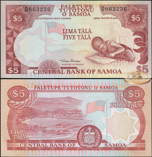 Самоа. 5 тала (Unc) 2002