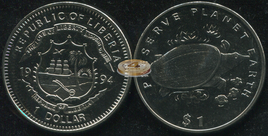 Либерия. 1 доллар. 1994 (Unc)