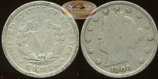 США. 5 центов. 1908 (G)