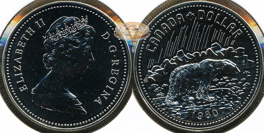 Канада. 1 доллар. 1980 (Unc. Серебро)