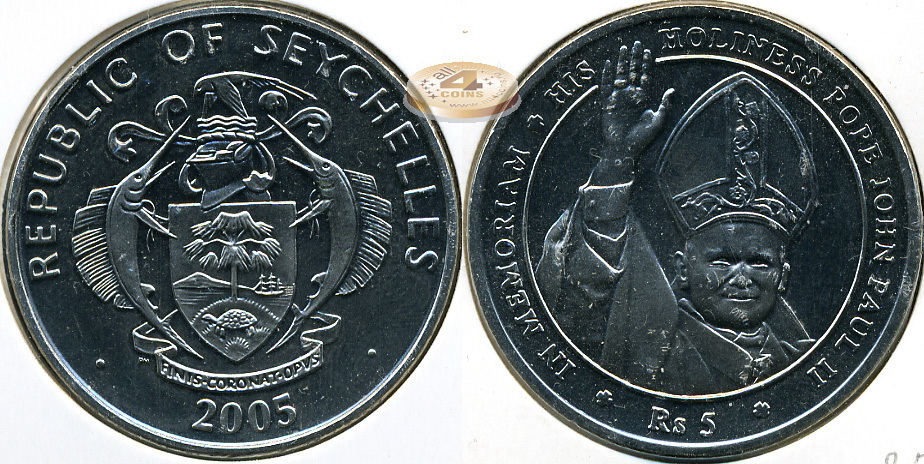 Сейшелы. 5 рупий. 2005 (Unc)