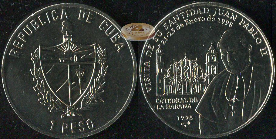Куба. 1 песо. 1998 (Unc)