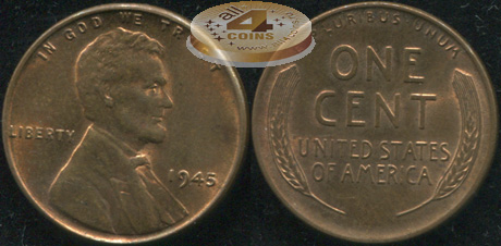 США. 1 цент. 1945 (Unc)