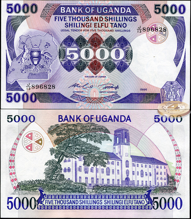 Уганда. 5000 шиллингов (Unc) 1986
