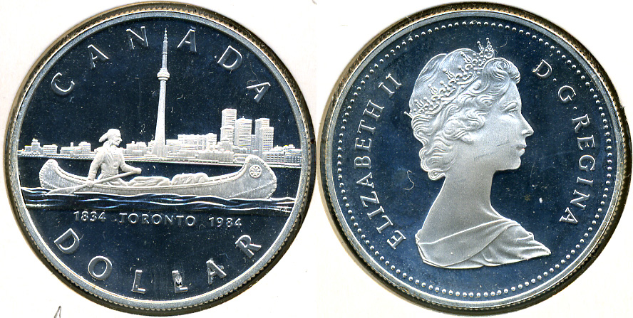 Канада. 1 доллар. 1984 (Proof. Серебро)