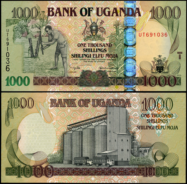 Уганда. 1000 шиллингов (Unc) 2005