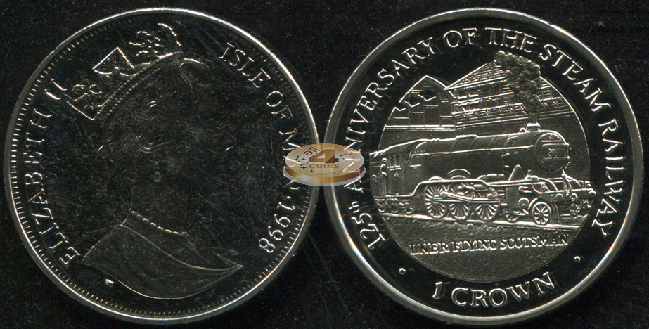 Остров Мэн. 1 крона. 1998 (Unc)