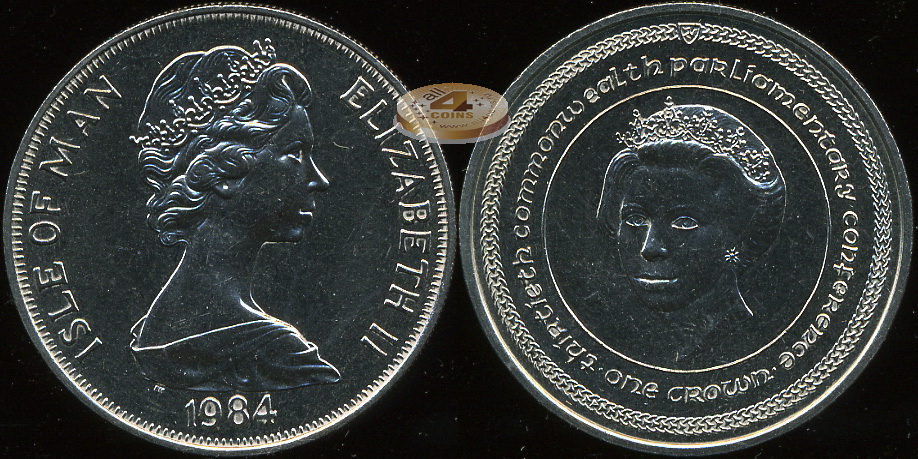 Остров Мэн. 1 крона. 1984 (Unc)