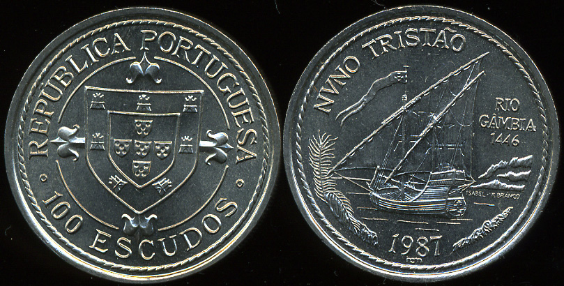 Португалия. 100 эскудо. 1987 (Unc)
